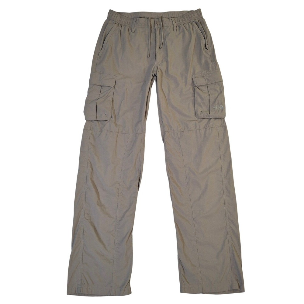 The‎ North Face Cargo Hiking Pants Mens 32x32 Khaki Nylon Tan Drawstring